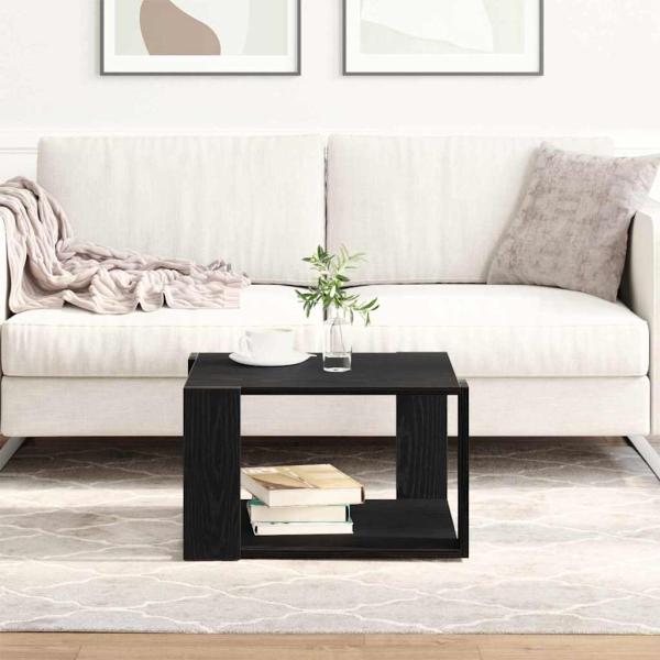 ARDEBO.de - Couchtisch schwarz, Eichenholz, 85x55x31 cm, Holzwerkstoff