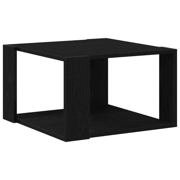 Couchtisch schwarz, Eichenholz, 85x55x31 cm, Holzwerkstoff
