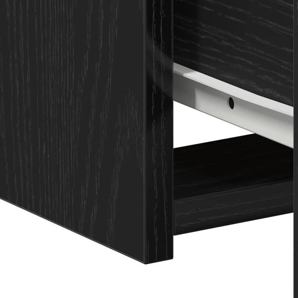 Nachttisch 2 stk. Schwarz Eichen-Optik 50 x 32 x 60 cm