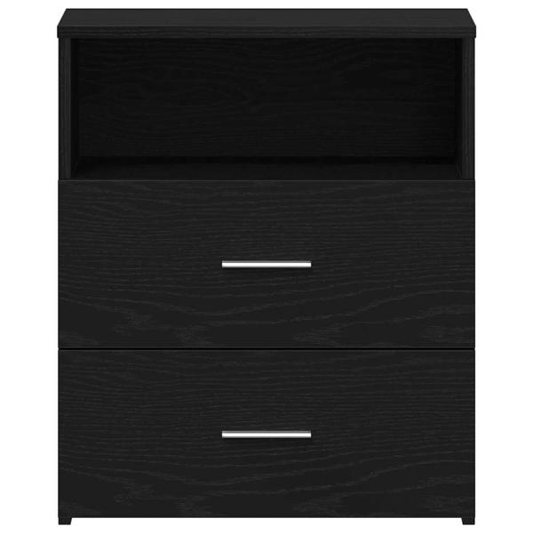 Nachttische 2er Set Schwarz Eiche 50x32x60cm Holzwerkstoff