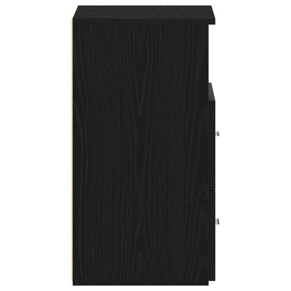 Nachttische 2er Set Schwarz Eiche 50x32x60cm Holzwerkstoff