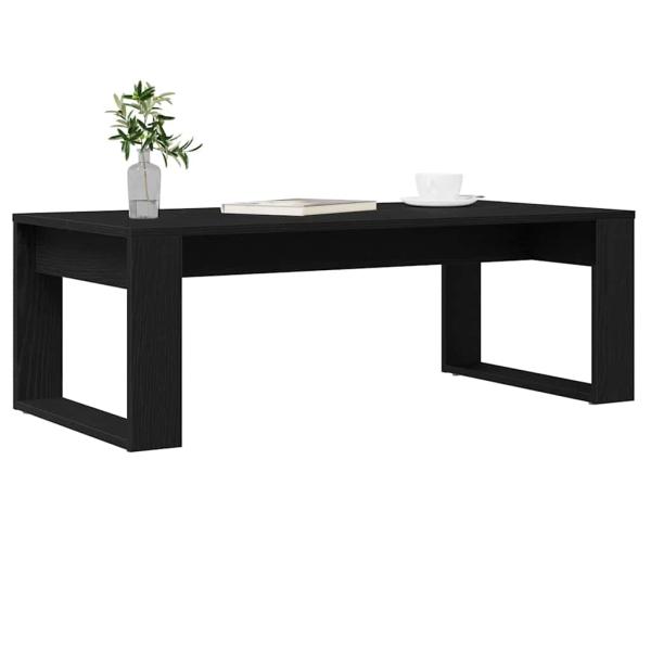 Couchtisch in Schwarz mit Eiche, 102x50x35 cm aus Holzwerkstoff