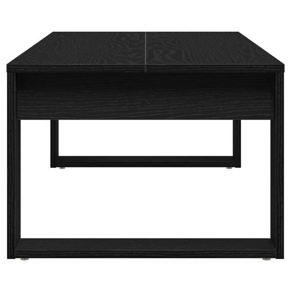 Couchtisch in Schwarz mit Eiche, 102x50x35 cm aus Holzwerkstoff