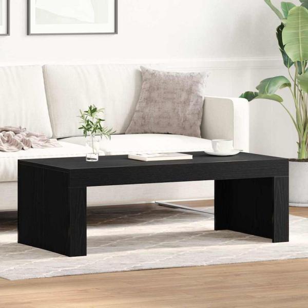ARDEBO.de - Couchtisch Schwarz Eiche 102x50x35 cm Holzwerkstoff