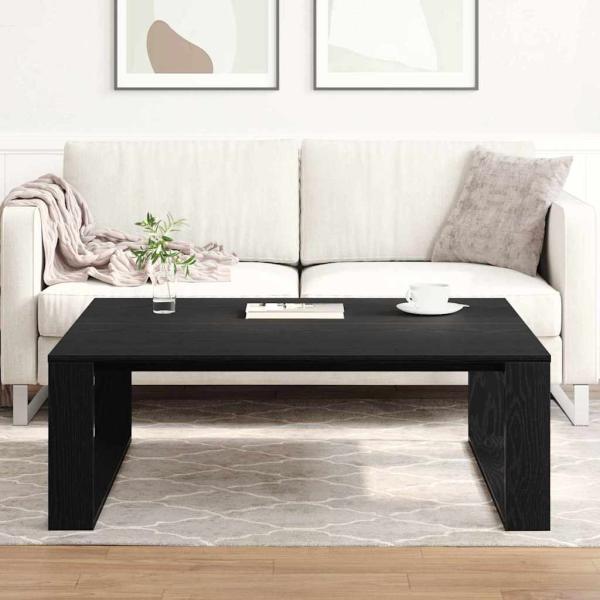 Couchtisch Schwarz Eiche 100x100x35 cm Holzwerkstoff