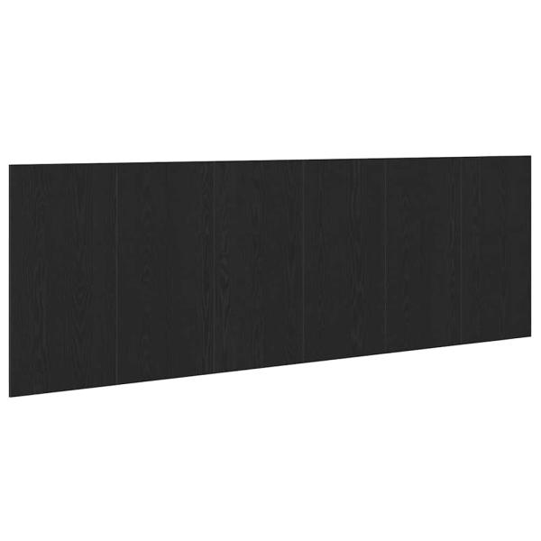 Schwarzes Eichenwandkopfteile 240x1.5x80 cm Aus Holzwerkstoff