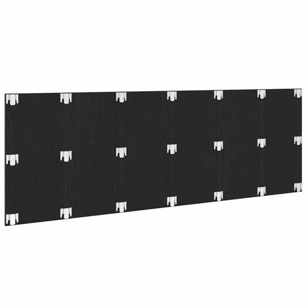 Schwarzes Eichenwandkopfteile 240x1.5x80 cm Aus Holzwerkstoff