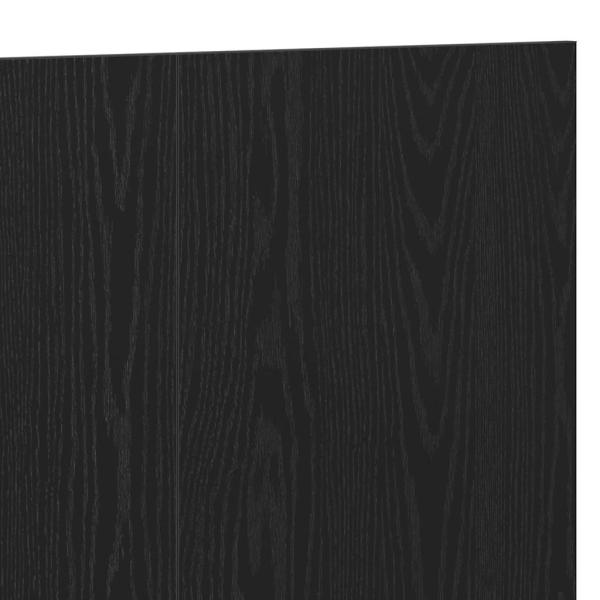 Schwarzes Eichenwandkopfteile 240x1.5x80 cm Aus Holzwerkstoff