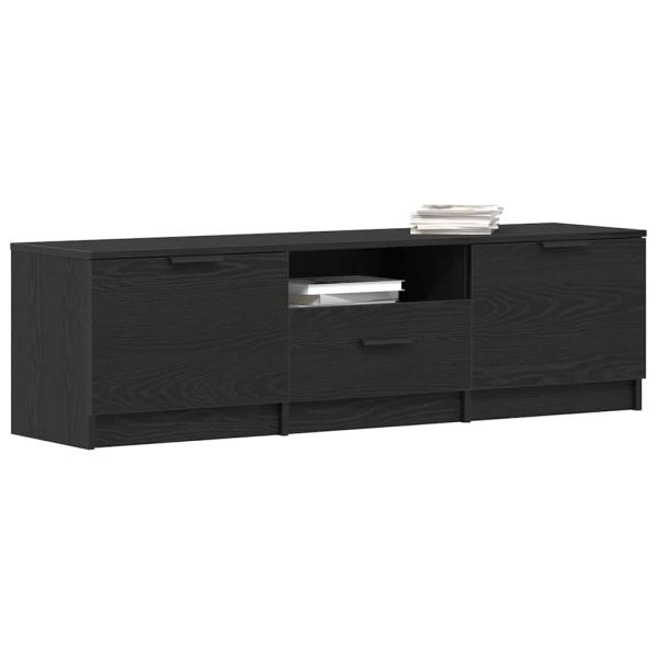 TV-Schrank - Schwarzes Eichenholz - 140x35x40 cm - Aus Holzwerkstoff gefertigt