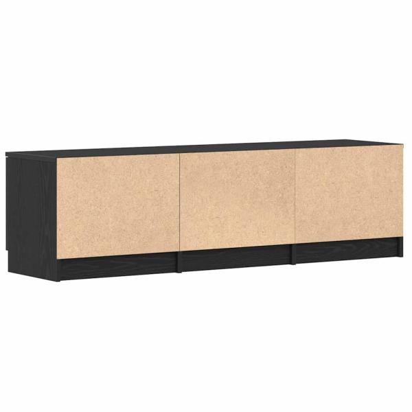 TV-Schrank - Schwarzes Eichenholz - 140x35x40 cm - Aus Holzwerkstoff gefertigt