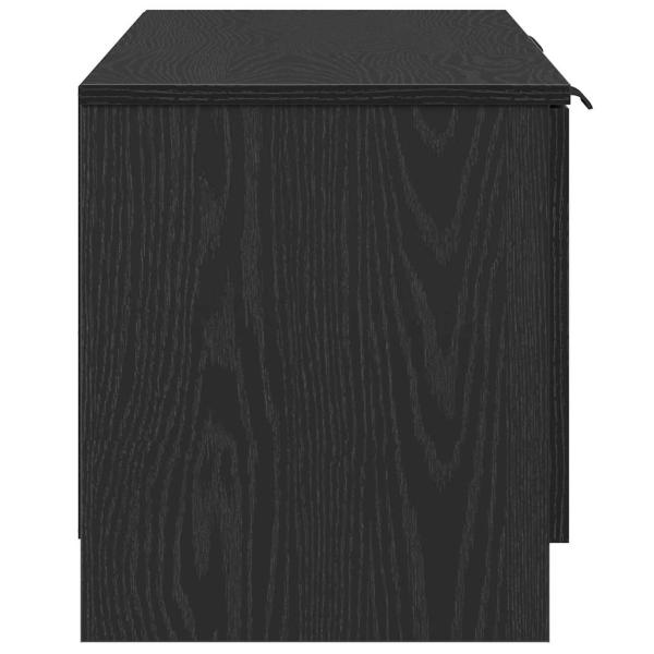 TV-Schrank - Schwarzes Eichenholz - 140x35x40 cm - Aus Holzwerkstoff gefertigt