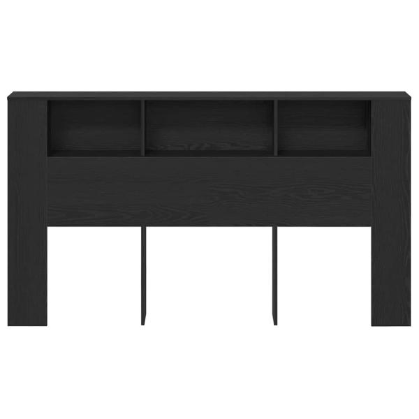 Kopfteilkabinett in schwarzem Eichenholz - 180x18.5x102.5 cm