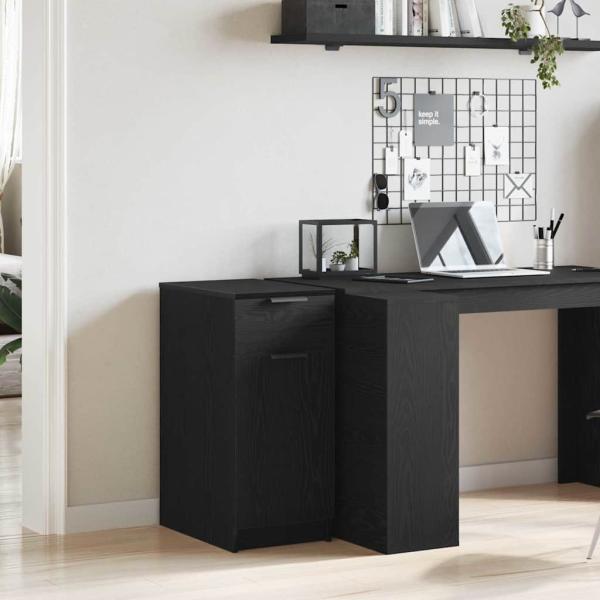 Schreibtischschrank in Schwarz Eiche - 33x50x75 cm - Hergestellt aus Werkstoff