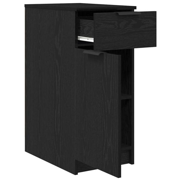 Schreibtischschrank in Schwarz Eiche - 33x50x75 cm - Hergestellt aus Werkstoff
