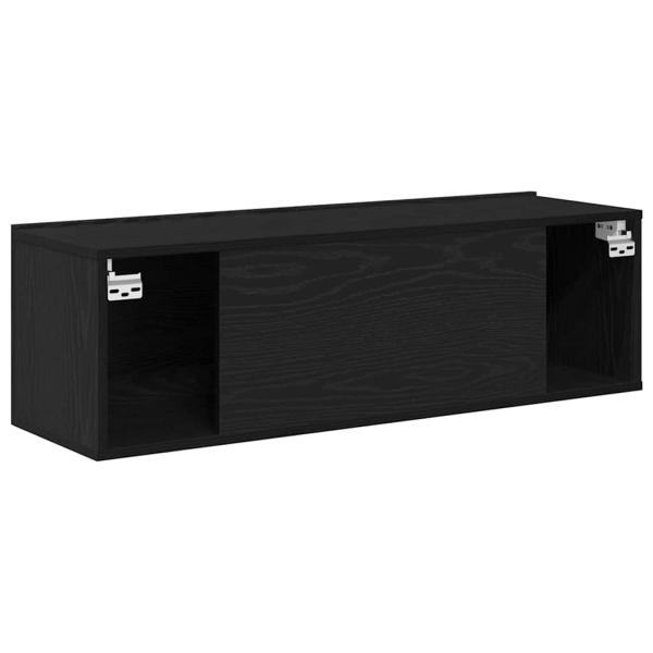TV-Schränke 2er Set Schwarz Eiche 100x30x30 cm Holzfaser