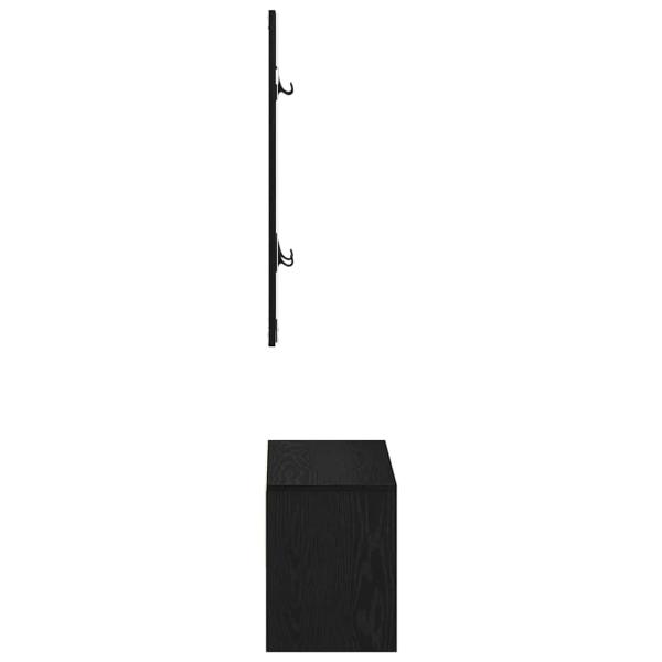 Flurmöbelset in Schwarz-Eiche Beschichtetem Holz