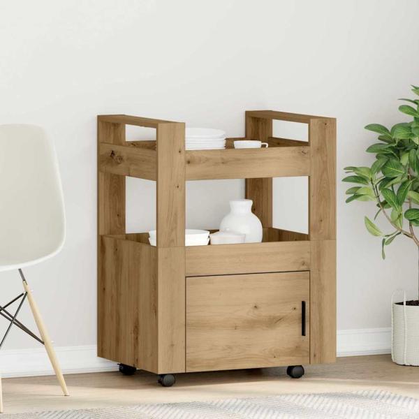 ARDEBO.de - Küchenwagen Artisan Eiche 60x45x80 cm Holzwerkstoff