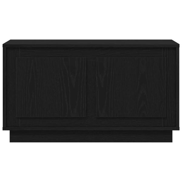 TV Schrank Schwarz Eiche 80x35x45 cm Engineered Wood