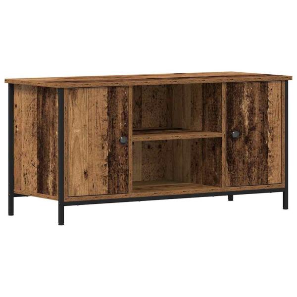 TV-Schrank Alte Optik 100x40x50 cm Holzwerkstoff und Stahl