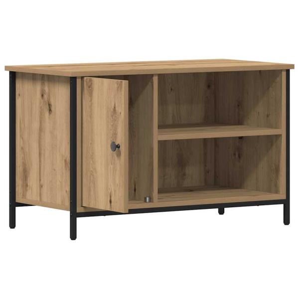 TV-Schrank Artisan Eiche 80x40x50 cm Holzwerkstoff und Stahl