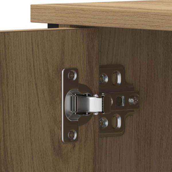 TV-Schrank Artisan Eiche 80x40x50 cm Holzwerkstoff und Stahl