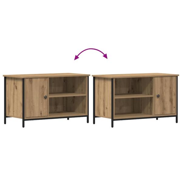 TV-Schrank Artisan Eiche 80x40x50 cm Holzwerkstoff und Stahl