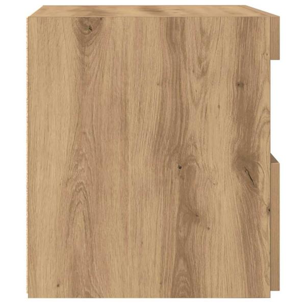 Nachttisch mit LED-Lichtern Artisan Eiche 50x40x45 cm