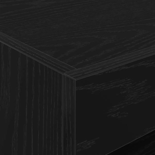 Nachttische mit LED-Lichtern 2 Stück Schwarz Eiche 50x40x45 cm