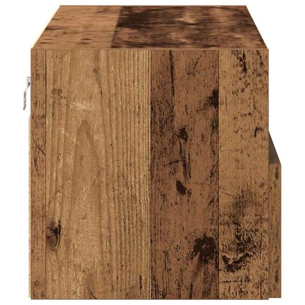 TV-Wandregal Alte Holz 100x30x30 cm Engineered Wood