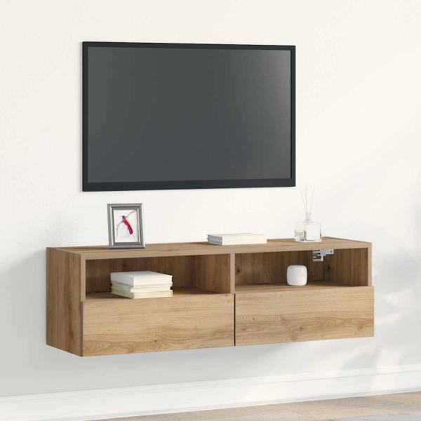 ARDEBO.de - TV-Wandregal Artisan Eiche 100x30x30 cm Holzwerkstoff