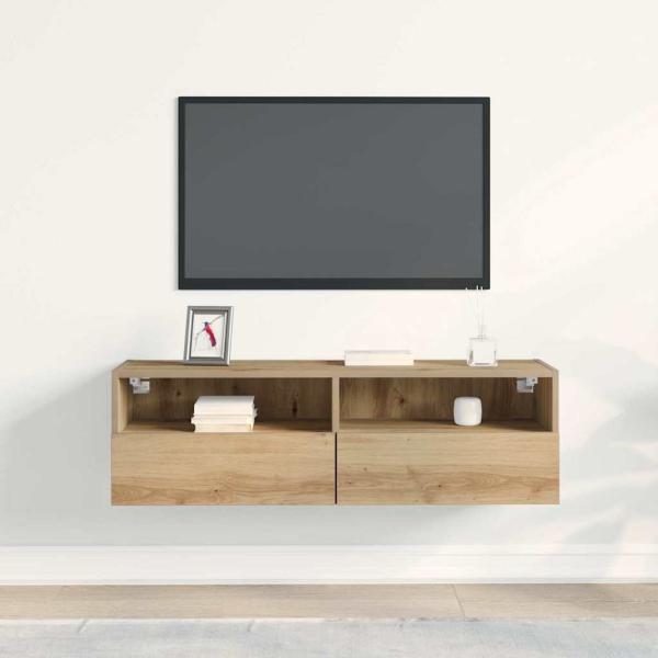 TV-Wandregal Artisan Eiche 100x30x30 cm Holzwerkstoff
