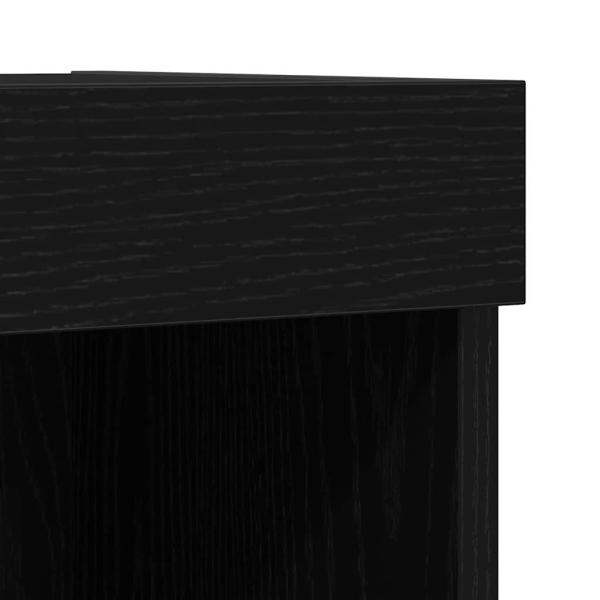 TV-Wandschrank mit LED-Lichtern Schwarz Eiche 80x30x30 cm