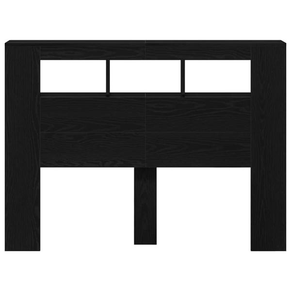 LED Kopfteil Schwarz Eiche 140x18,5x40 cm Holzwerkstoff