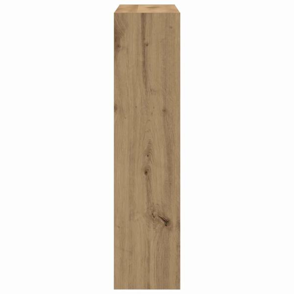 Schuhschrank mit Klappschublade, geräucherte Eiche 80x21x87,5 cm