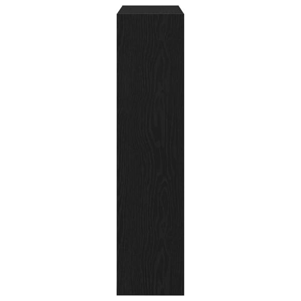 Schuhschrank mit Klappschublade Schwarz Eiche 80x21x87,5 cm