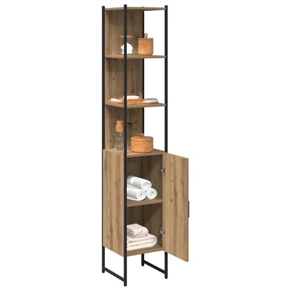 Badezimmer Schrank Artisan Eiche 33x33x185,5 cm Engineering Holz