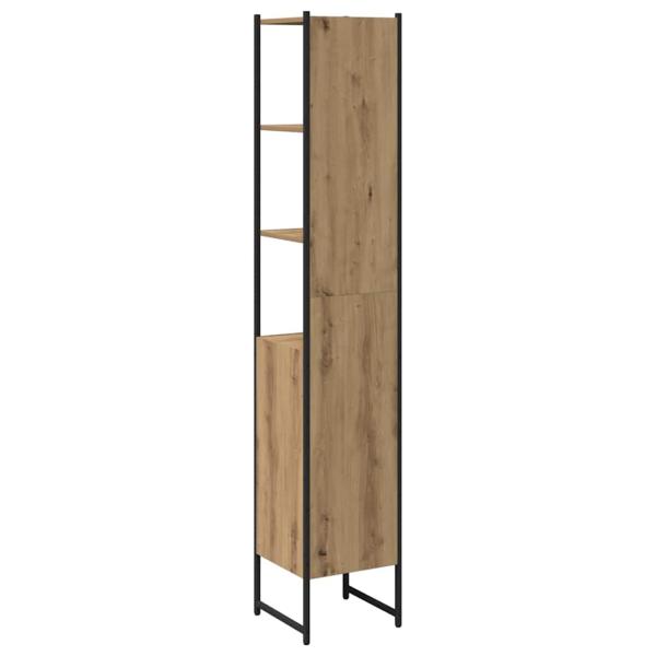 Badezimmer Schrank Artisan Eiche 33x33x185,5 cm Engineering Holz