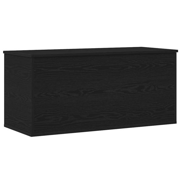Aufbewahrungsbox mit Deckel Schwarz Eichenholz 100x42x46 cm Holzwerkstoff