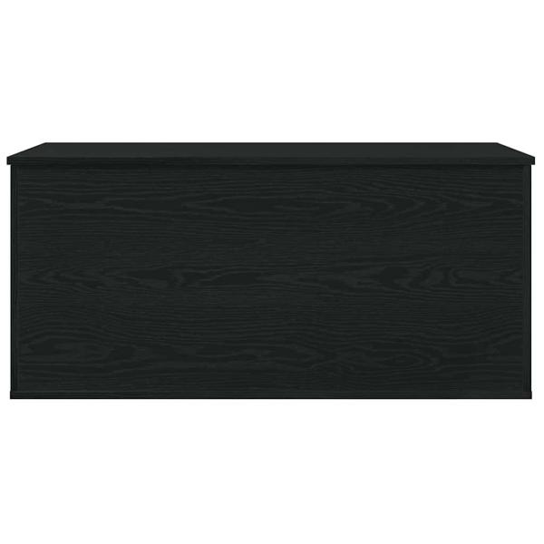 Aufbewahrungsbox mit Deckel Schwarz Eichenholz 100x42x46 cm Holzwerkstoff