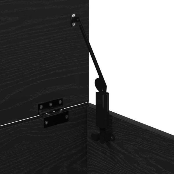 Aufbewahrungsbox mit Deckel Schwarz Eichenholz 100x42x46 cm Holzwerkstoff