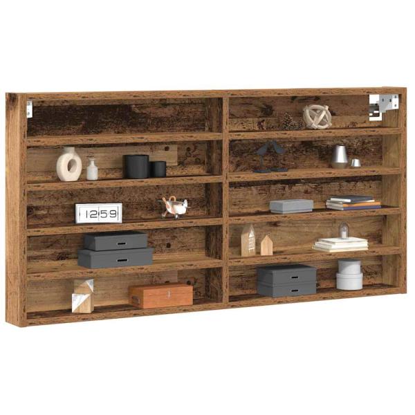 Wandregal im Vintage-Stil aus Altholz und Holzwerkstoff