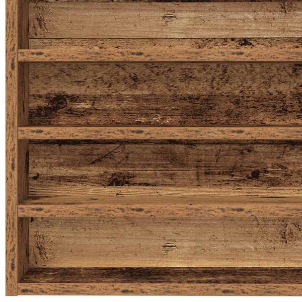 Wandregal im Vintage-Stil aus Altholz und Holzwerkstoff