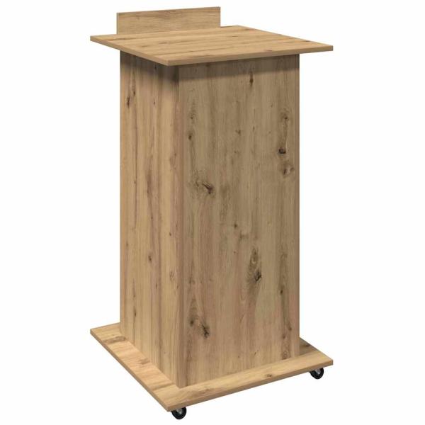 Rednerpult mit Rädern Artisan Eiche Leimholz
