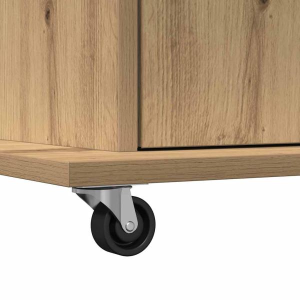 Rednerpult mit Rädern Artisan Eiche Leimholz