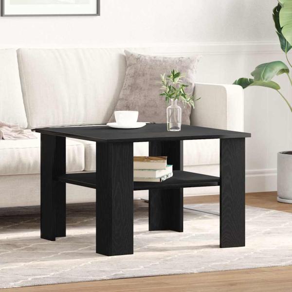 Couchtisch Schwarz Eiche 60x60x42 cm aus Holzwerkstoff