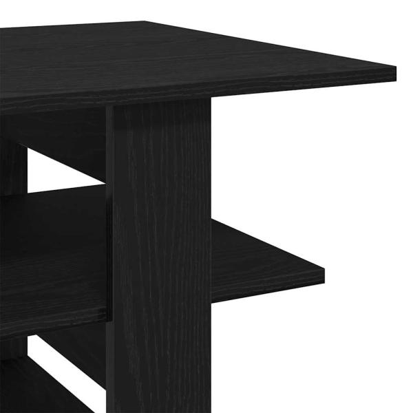 Couchtisch Schwarzer Eichenholz 102x55x42 cm Holzwerkstoff