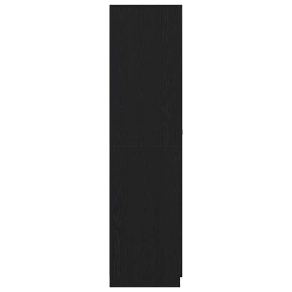 Kleiderschrank Schwarz Eiche 90x52x200 cm Holzwerkstoff