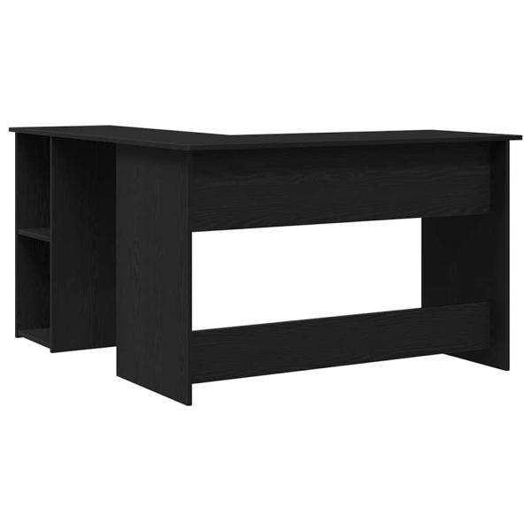 Schreibtisch Schwarz Eiche 120x140x75 cm aus Holz