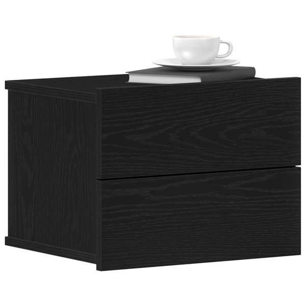 Nachttisch schwarze Eiche 40x30x30 cm aus Holzwerkstoff