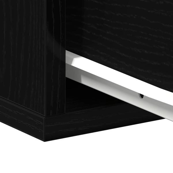 Nachttische 2er Set Schwarz Eiche 40x30x30 cm Holzwerkstoff